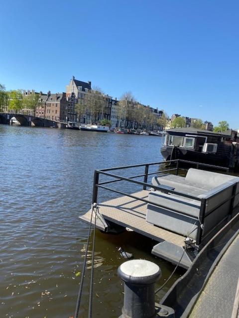 Houseboat Amstel River Studio Amsterdam Extérieur photo