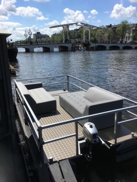 Houseboat Amstel River Studio Amsterdam Extérieur photo